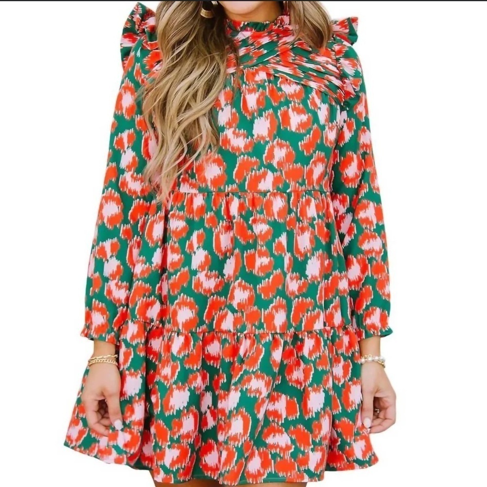 NEW MICHELLE MCDOWELL tilley dress | fancy like pine in green Large NWT